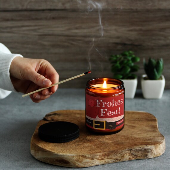 Lustige Weihnachts Duftkerze mit Spruch zu Weihnachten | Handgemacht in Berlin | In Geschenkbox