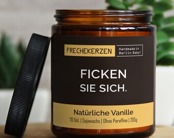 Lustige Duftkerze mit Spruch für Kollegen | Handgemacht aus Sojawachs | In Geschenkbox | Nachhaltiges freches Geschenk für Arbeitskollegen,