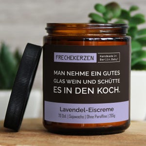 Lustige Duftkerze mit Spruch für Wein Liebhaber | Handgemacht aus Sojawachs | In Geschenkbox | Nachhaltiges Geschenk | Kleines Geschenk für