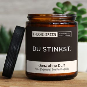 Lustige Duftkerze mit Spruch für Beste FreundIn | Handgemacht aus Sojawachs | In Geschenkbox | Nachhaltiges Geschenk Freundschaft Freundin F