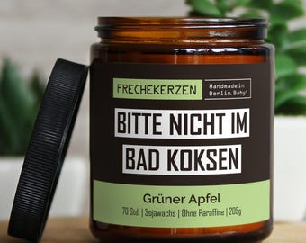 Bad Dekoration Duftkerze mit Spruch | Handgemacht aus Sojawachs | In Geschenkbox | Nachhaltiges Valentinsgeschenk | Lustige Gast Geschenk Id