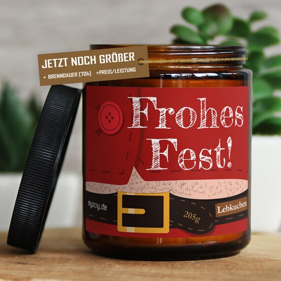Lustige Weihnachts Duftkerze mit Spruch zu Weihnachten | Handgemacht in Berlin | In Geschenkbox