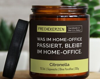 Lustige Duftkerze mit Spruch für Kollegen | Handgemacht aus Sojawachs | In Geschenkbox | Nachhaltiges freches Geschenk für Arbeitskollegen,