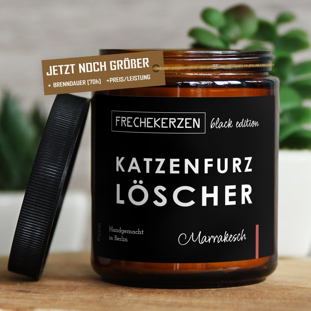 Lustige Duftkerze mit Spruch für Katzen Besitzer & Liebhaber