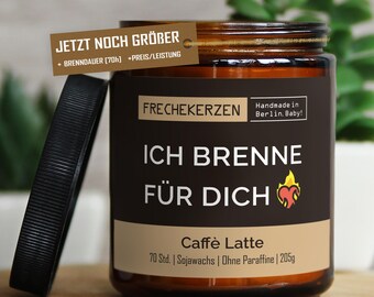 Lustige Duftkerze mit Spruch für Partner | Handgemacht aus Sojawachs | In Geschenkbox | Nachhaltiges Valentinsgeschenk | Ehe Mann, Freund, F