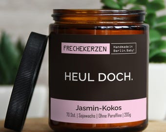 Lustige Duftkerze mit Spruch für Kollegen | Handgemacht aus Sojawachs | In Geschenkbox | Nachhaltiges freches Geschenk für Arbeitskollegen,