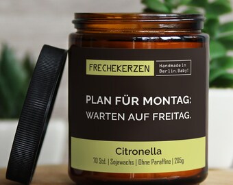 Lustige Duftkerze mit Spruch für Kollegen | Handgemacht aus Sojawachs | In Geschenkbox | Nachhaltiges freches Geschenk für Arbeitskollegen,
