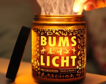 Bumslicht | Duftkerze mit Spruch | FRECHEKERZEN® Special Edition