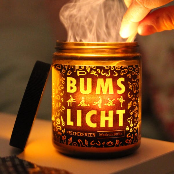 Bumslicht | Duftkerze mit Spruch | FRECHEKERZEN® Special Edition