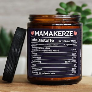 Muttertag Geschenk | Mamakerze Kaffee Duftkerze | Handgemacht aus Sojawachs | In Geschenkbox | Beste Mama Geschenk Idee