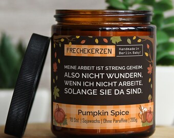 Lustige Duftkerze mit Spruch für Kollegen | Handgemacht aus Sojawachs | In Geschenkbox | Nachhaltiges freches Geschenk für Arbeitskollegen,