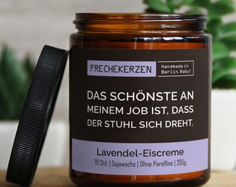Lustige Duftkerze mit Spruch für Kollegen | Handgemacht aus Sojawachs | In Geschenkbox | Nachhaltiges freches Geschenk für Arbeitskollegen,