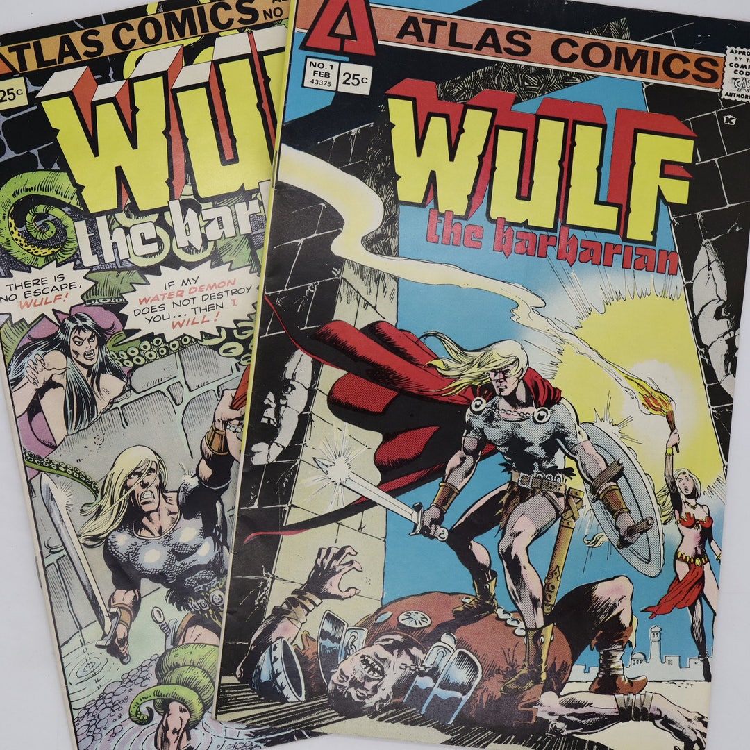 Wulf the Barbarian 1 2 Atlas Comics 1975 Etsy