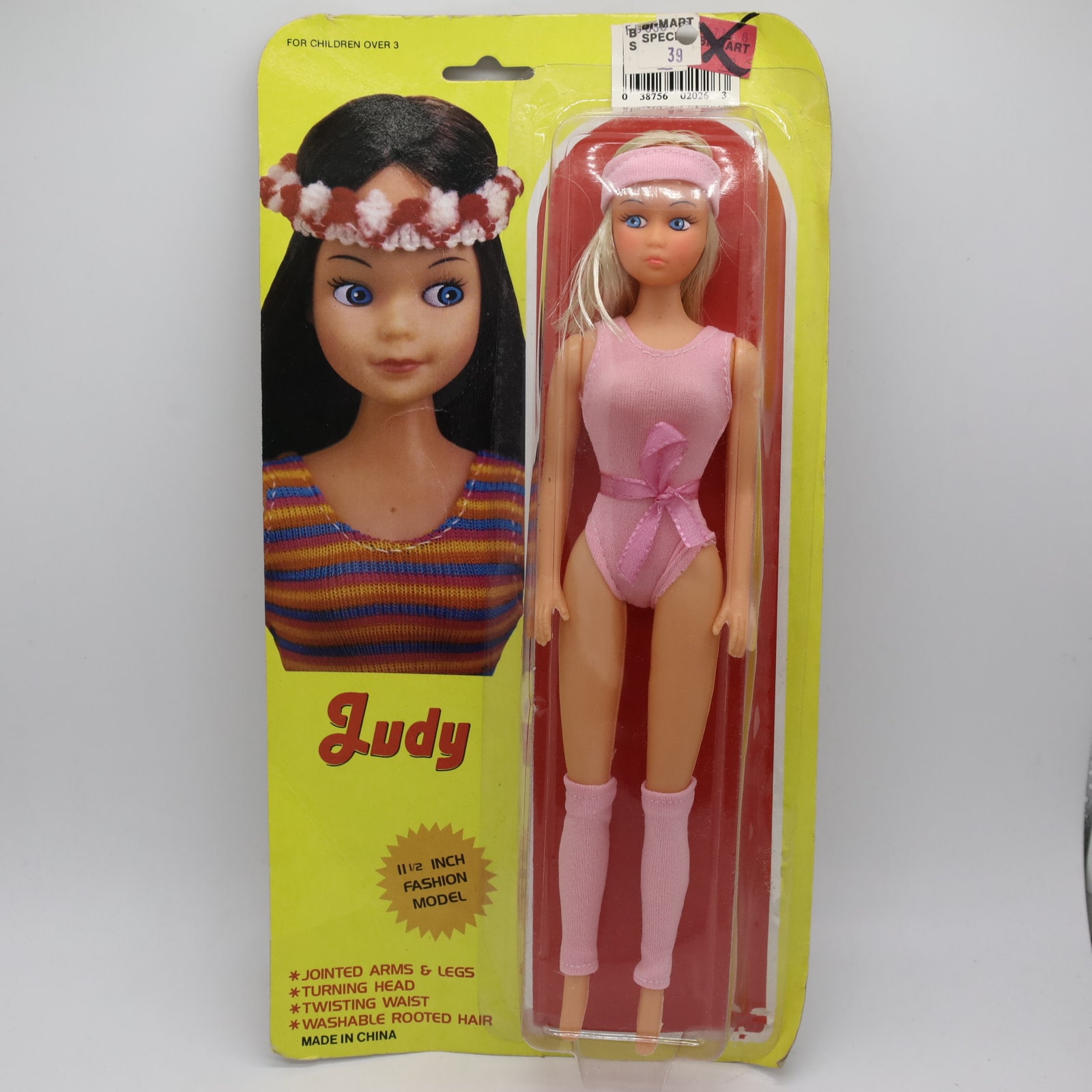 Judy doll pink leotards Barbie clone fashion doll In original packaging