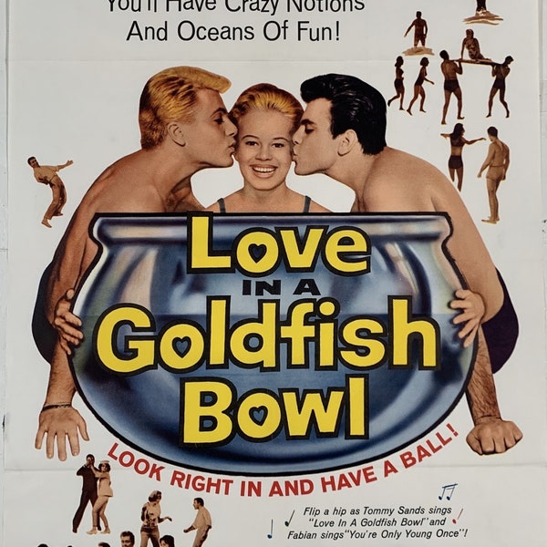 Love in a Goldfish Bowl movie poster - 1961 one-sheet - Fabian & Tommy Sands at your service!