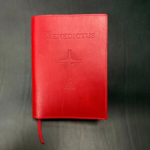 Benedictus Traditional Catholic Companion Leather Cover - Red