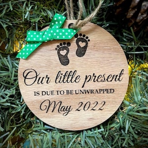 Our Little Present Christmas Ornament Laser File SVG