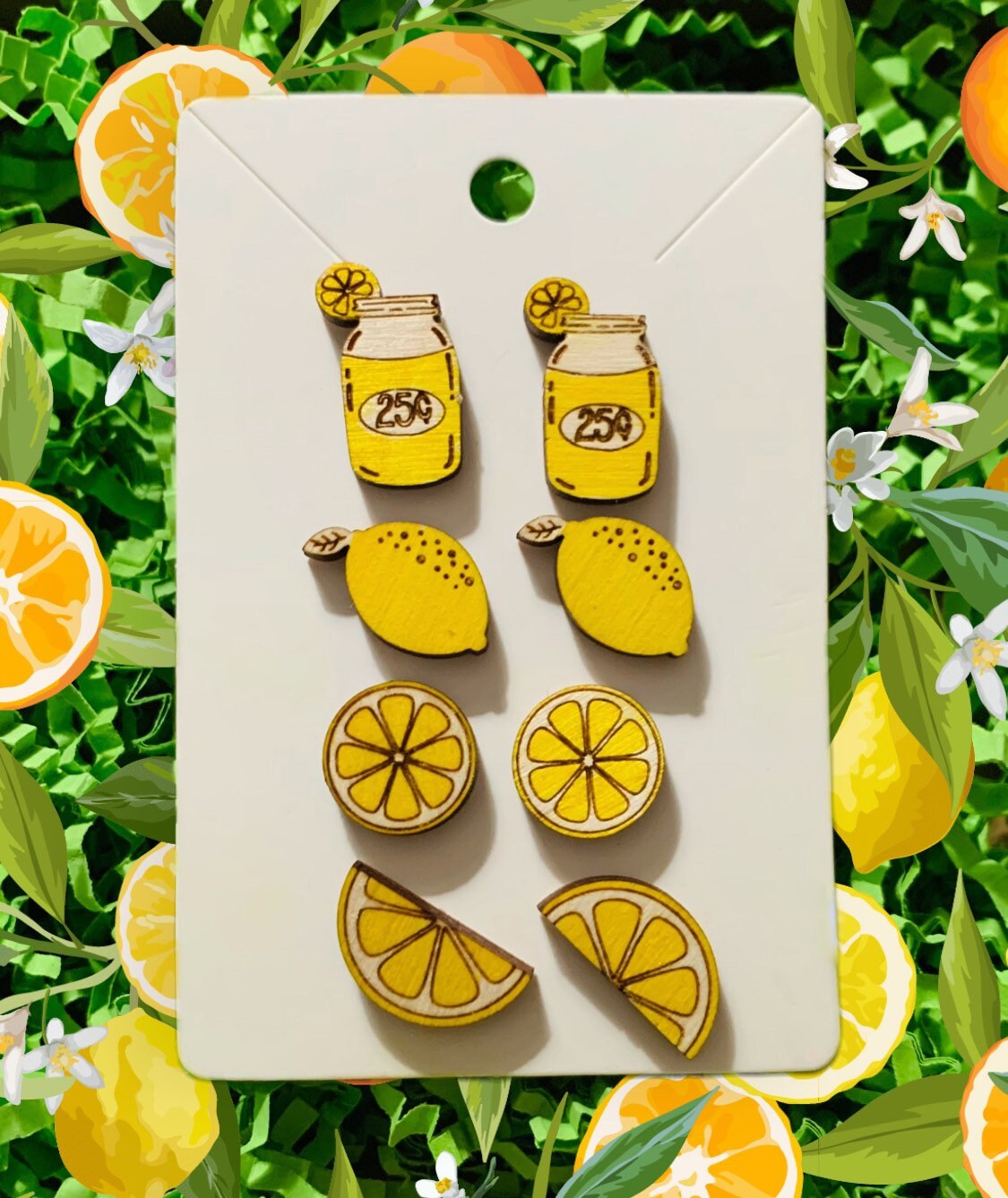 Big lemon deals earrings
