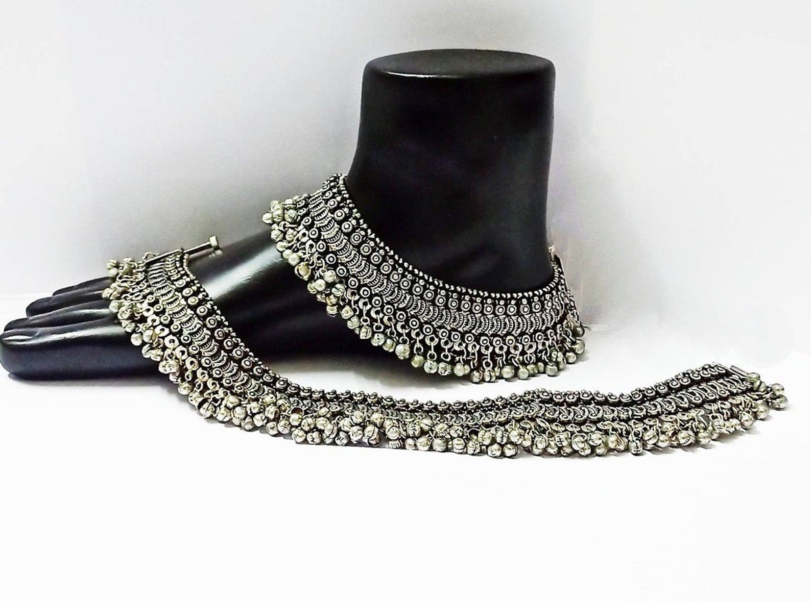 Bollywood Ghungroo bells Anklets in Silver/ Punjabi anklet/ Etsy