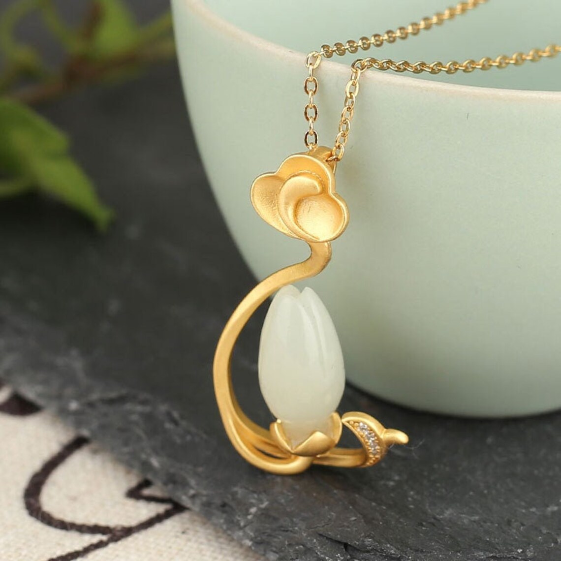 S925 sterling silver Hetian jade pendant antique craft pendant Etsy