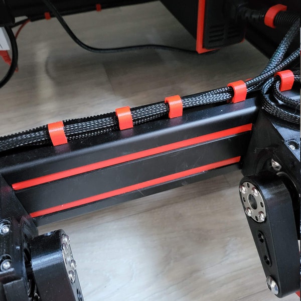Custom Size Cable Management Clip for 8020 Sim Racing Profile Rig