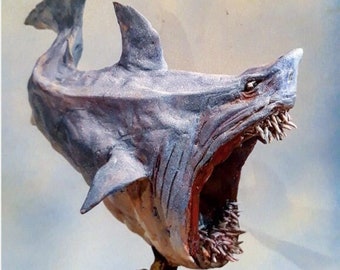 Big shark. Handmade figures, shark figure