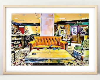 Friends TV Show Centre park Inside illustration