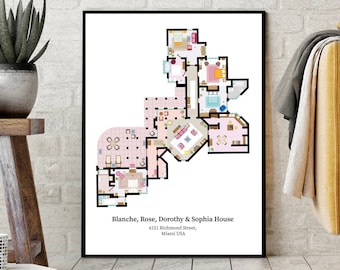 Golden girls TV show, house Floor Plan