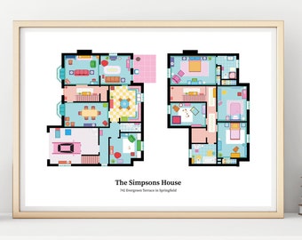 Le plan d’étage de la maison de l’émission de télévision « Simpsons »