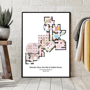 Golden girls tv-show, huis Plattegrond
