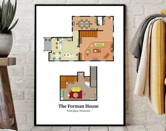 That 70's Show house floor plan (basement and ground floor)