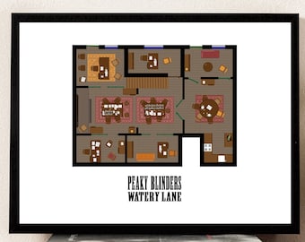 Peaky Blinders TV Show Layout Wall decor Floor Plan (watery lane) ground floor