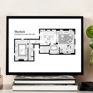 Sherlock TV Show Apartment "floor Plan" - Etsy