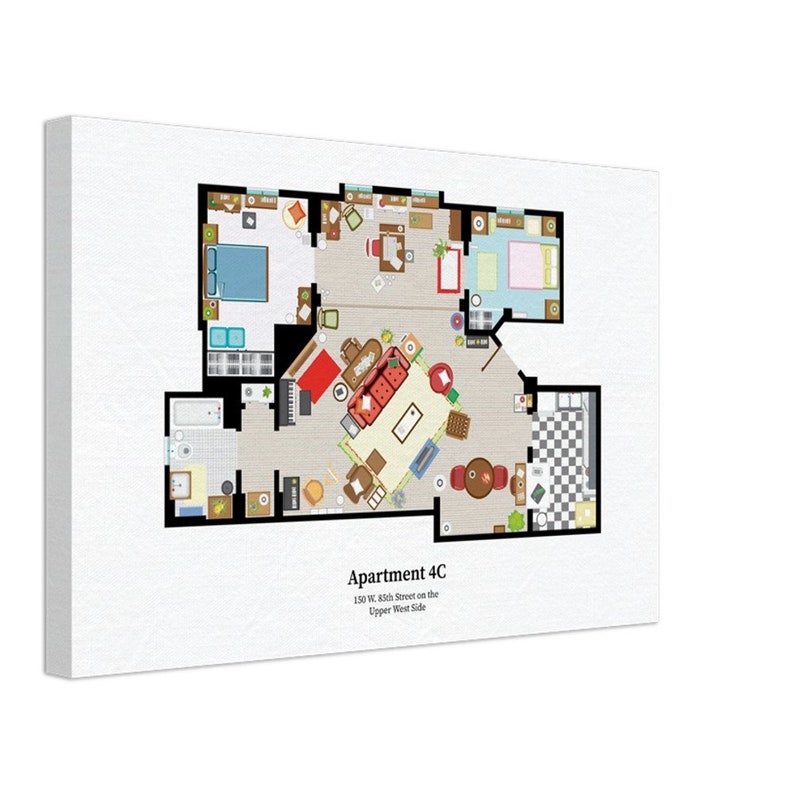 How i met you mother floor plan Canvas 30x45 cm / 12x18″