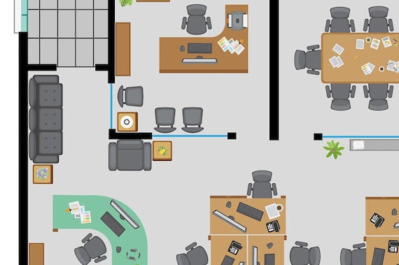 The Office Floor Plan the Office TV Show Blueprint - Etsy