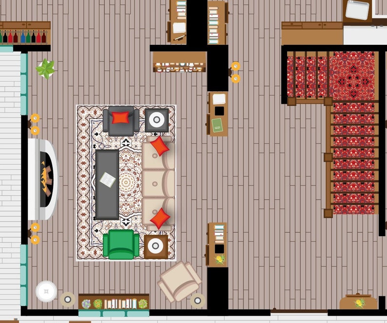 The Vampire Diaries Floor Plan TV Show Elena Gilbert s House Etsy