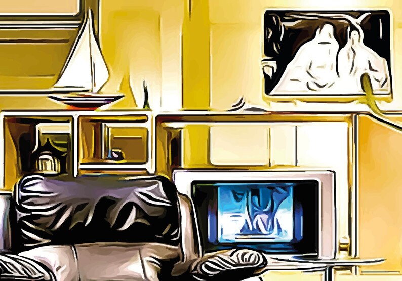 Friends TV Show Iconic Chairs Illustration, Joey and Chandler Etsy