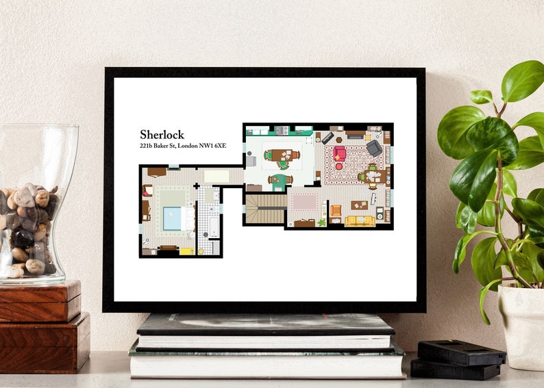 Sherlock TV Show Apartment "floor Plan" - Etsy