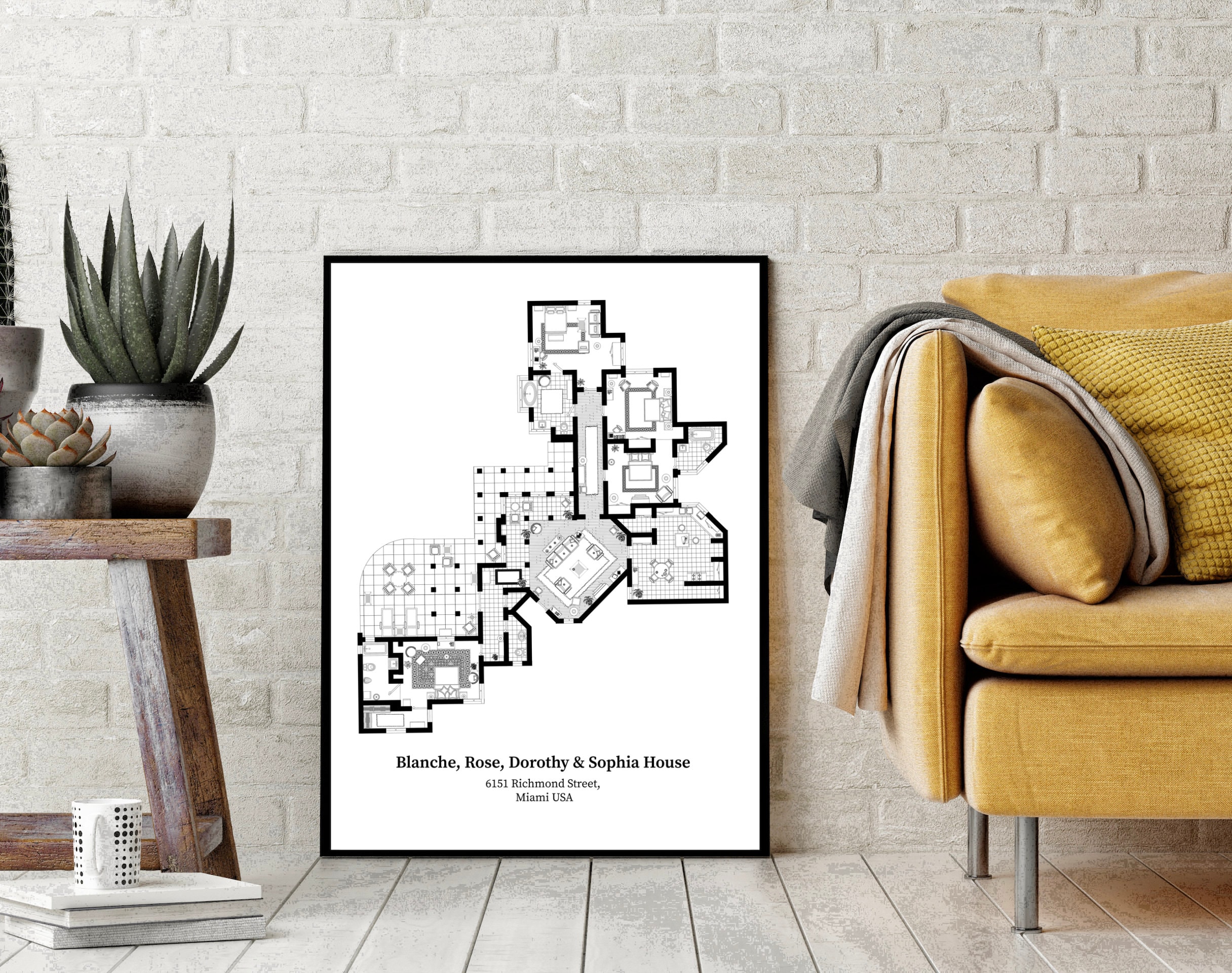 Golden girls TV show, house Floor Plan — Floor Plans by Matilda