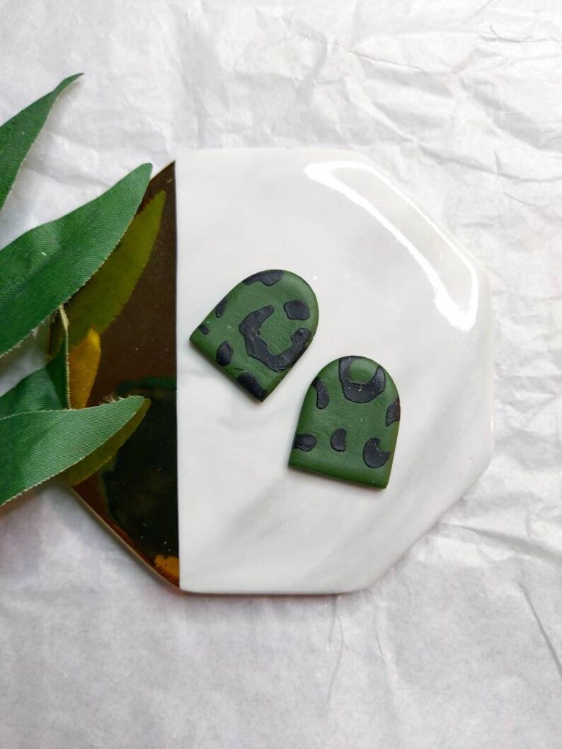 Handmade clay studs