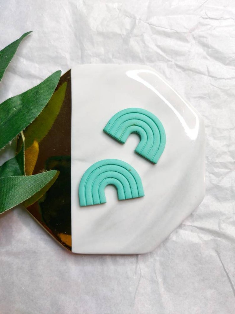 Handmade clay studs