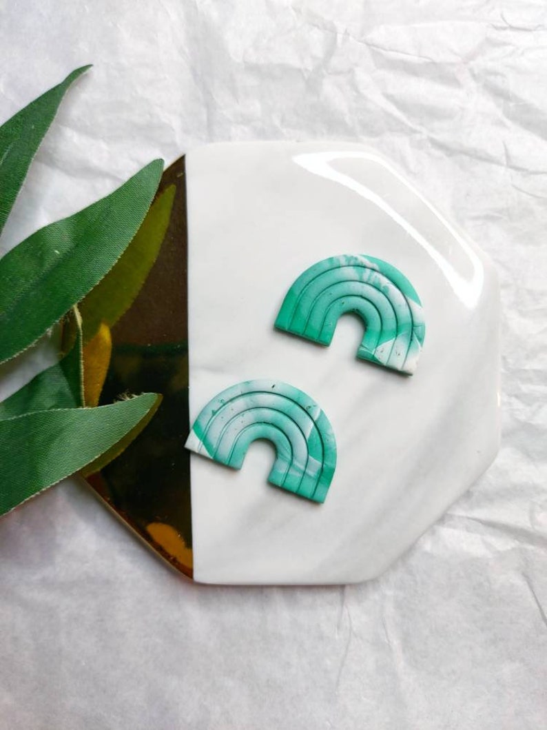 Handmade clay studs