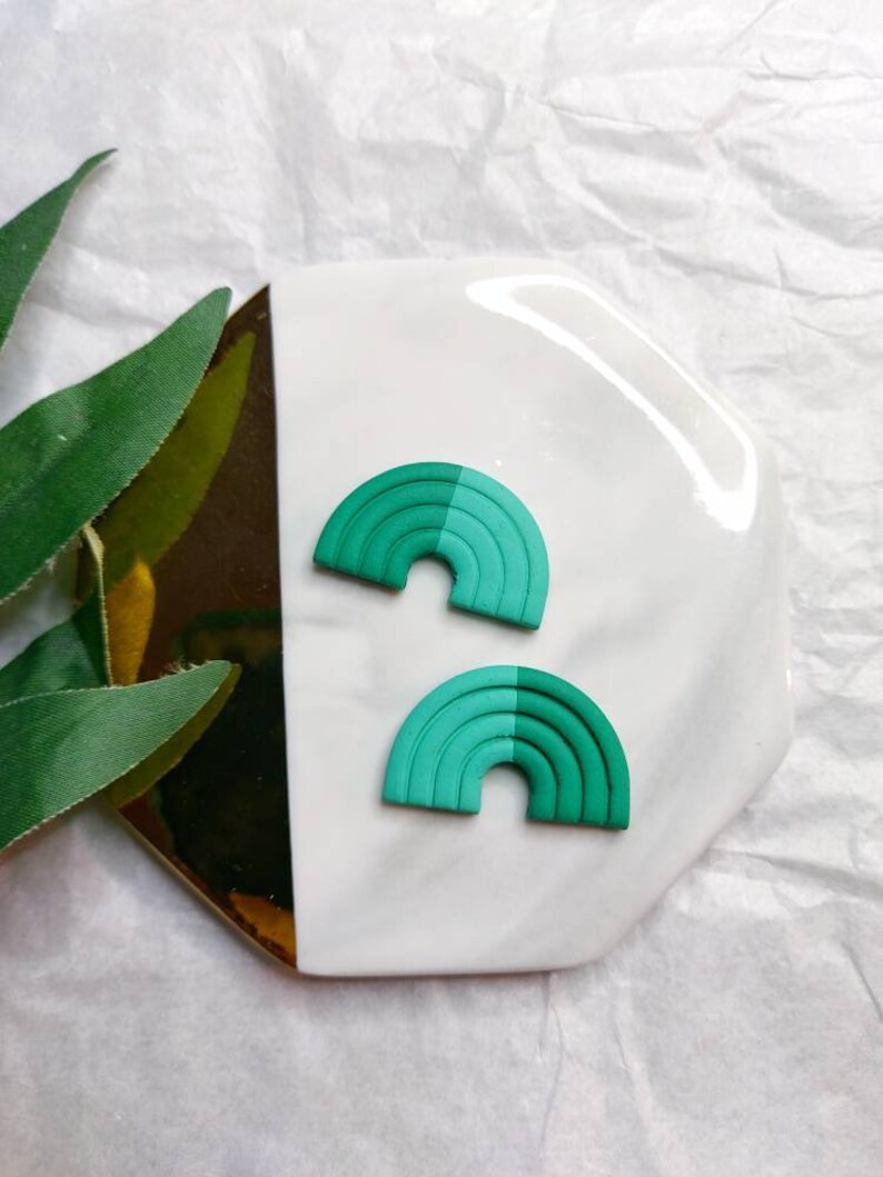 Handmade clay studs