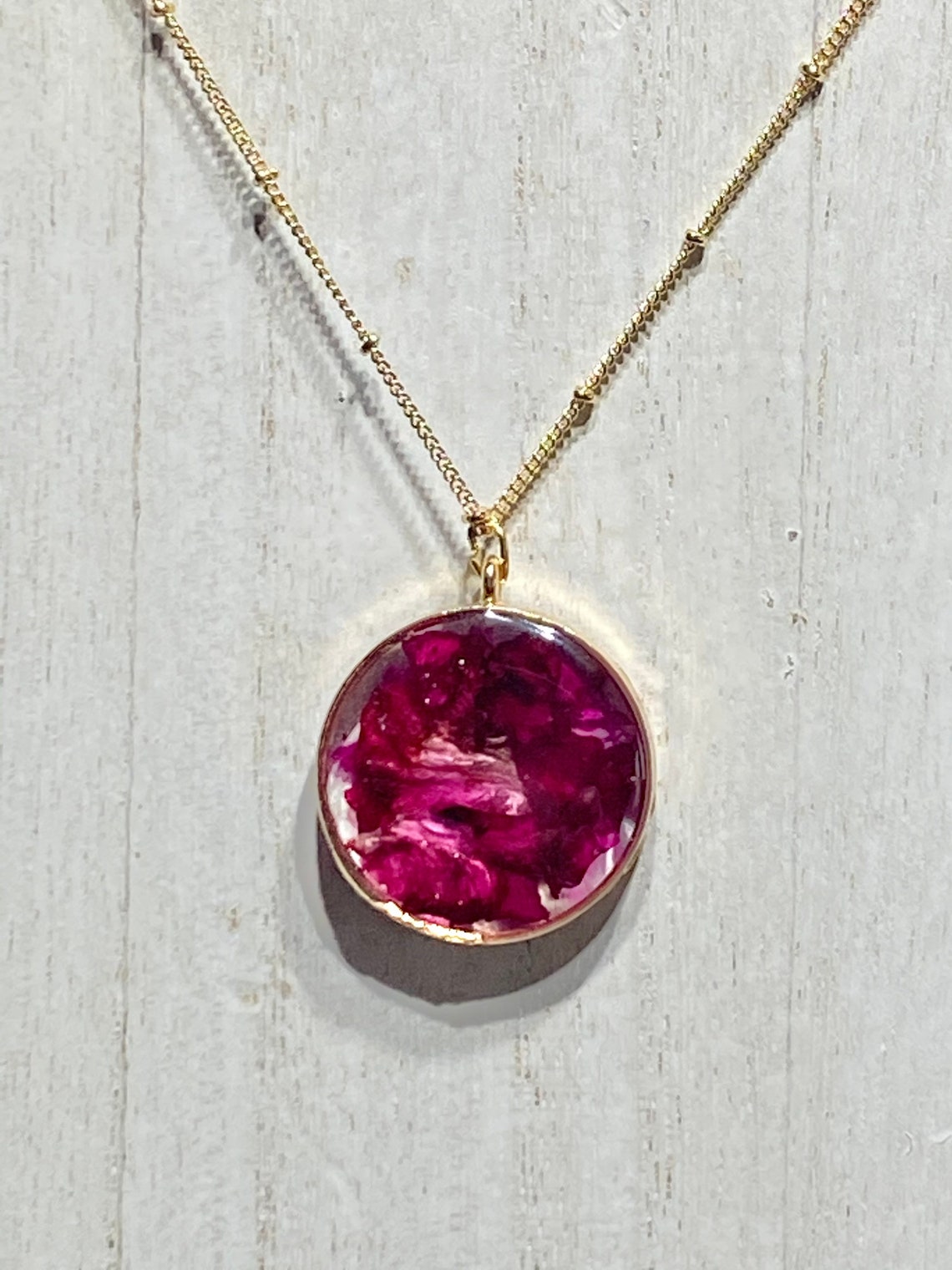 Rose Petal Jewelry Pendant Etsy