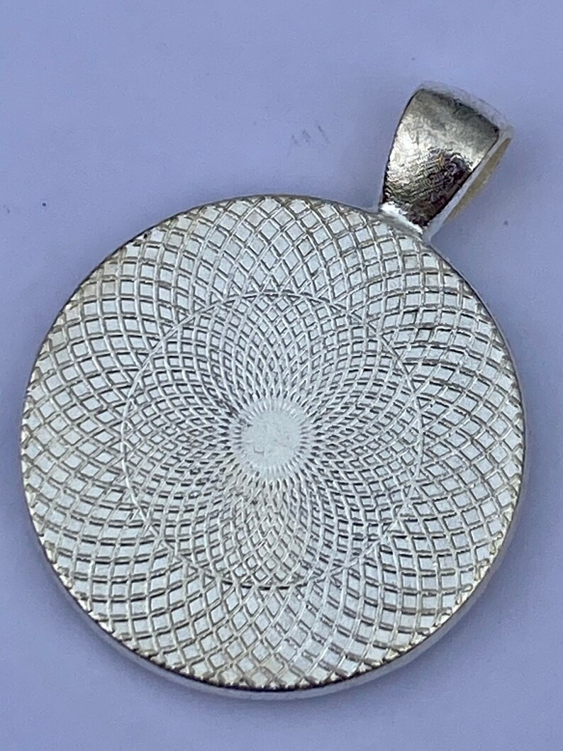 Pressed Blue Flower Jewelry Pendant