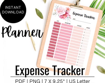 Expense Tracker Printable Happy Planner Inserts Printable - Etsy