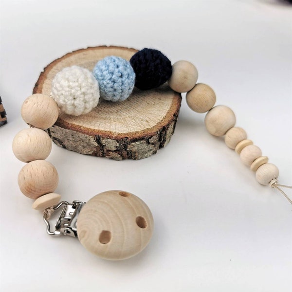 Wood Pacifier Clip Etsy