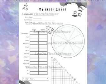 Printable BLANK Birth Chart
