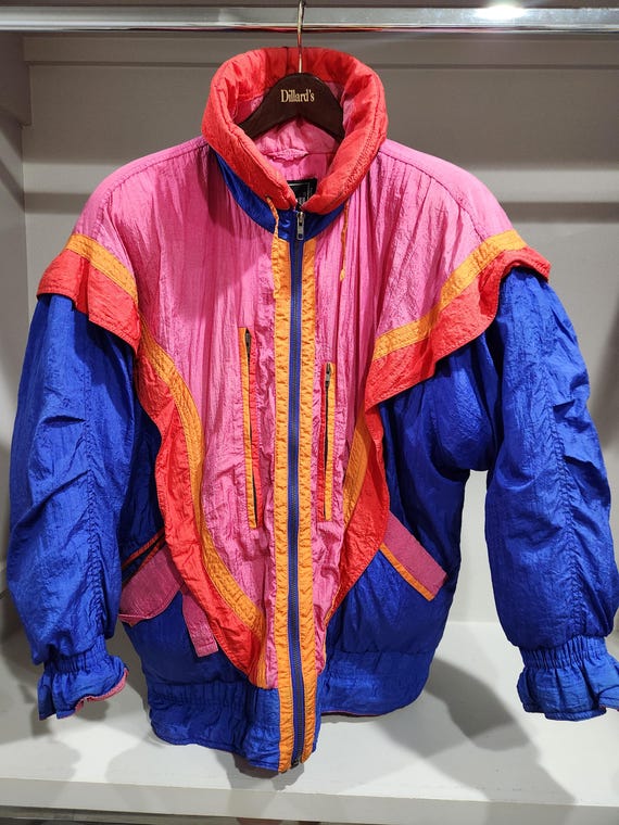 Okinawa Prefecture Ski Jacket 80s Color Block Jacket Vtg Slazenger