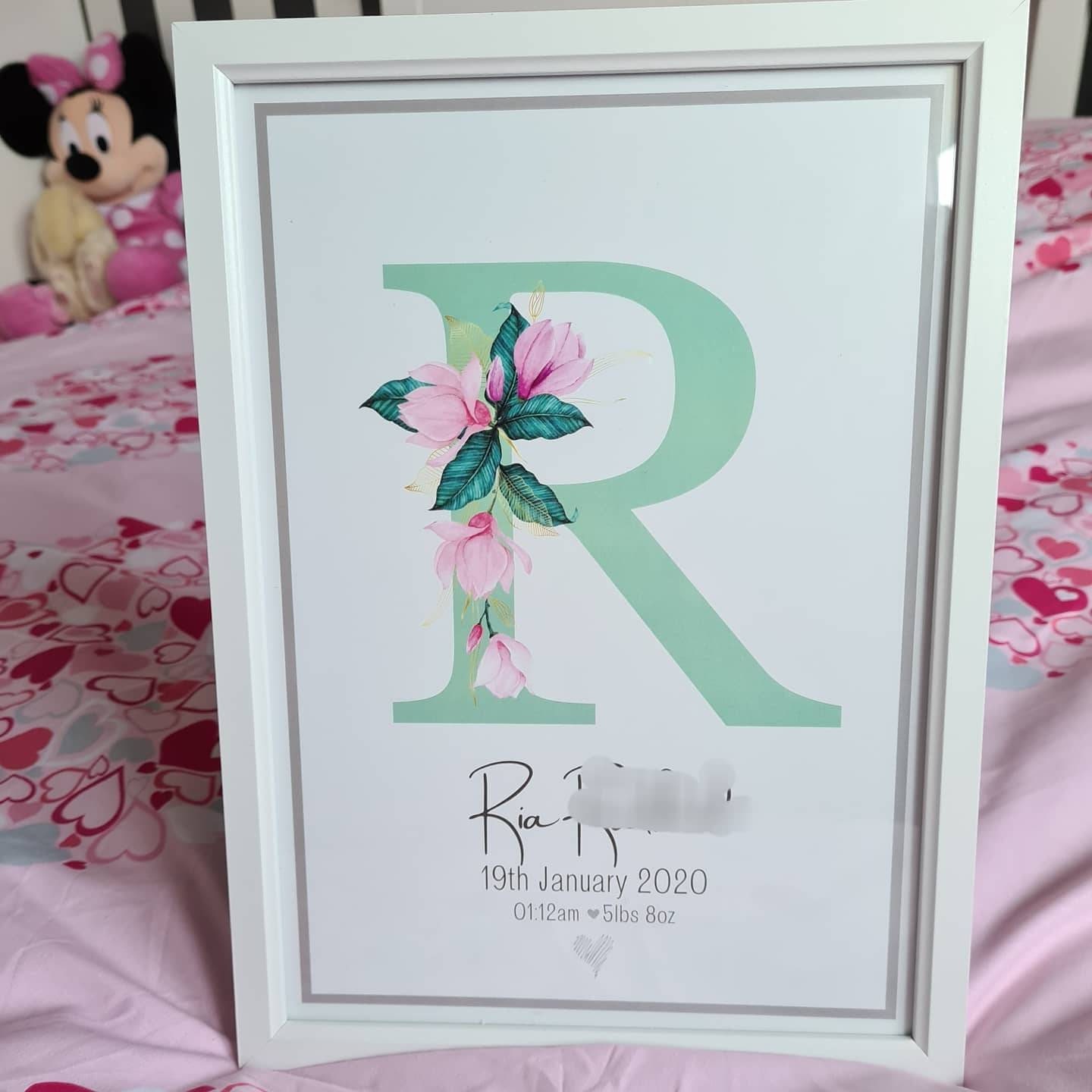 Baby Personalised Baby Keepsake Frames Girl/Boy Frame Inc Etsy